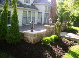 Retaining Wall and Patio in Shawnee